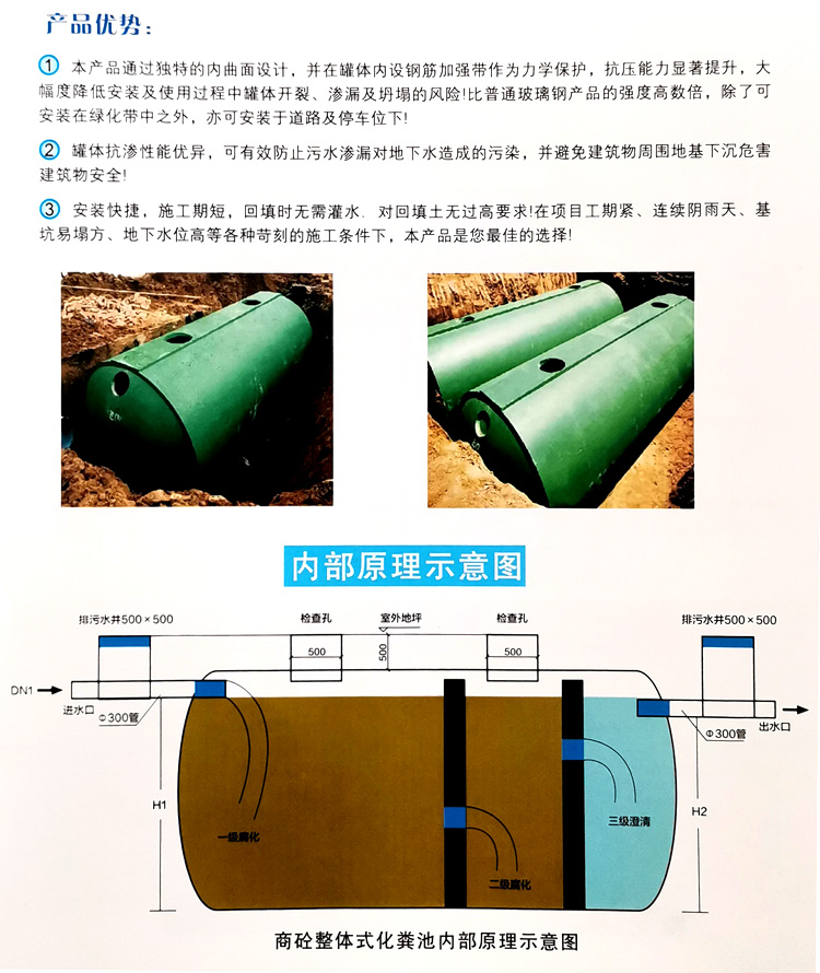 靖边玻璃钢化粪池